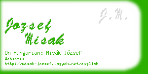 jozsef misak business card
